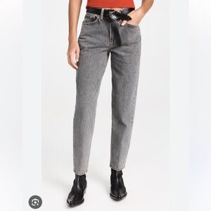 Women's High-Rise Grey Mom Jeans